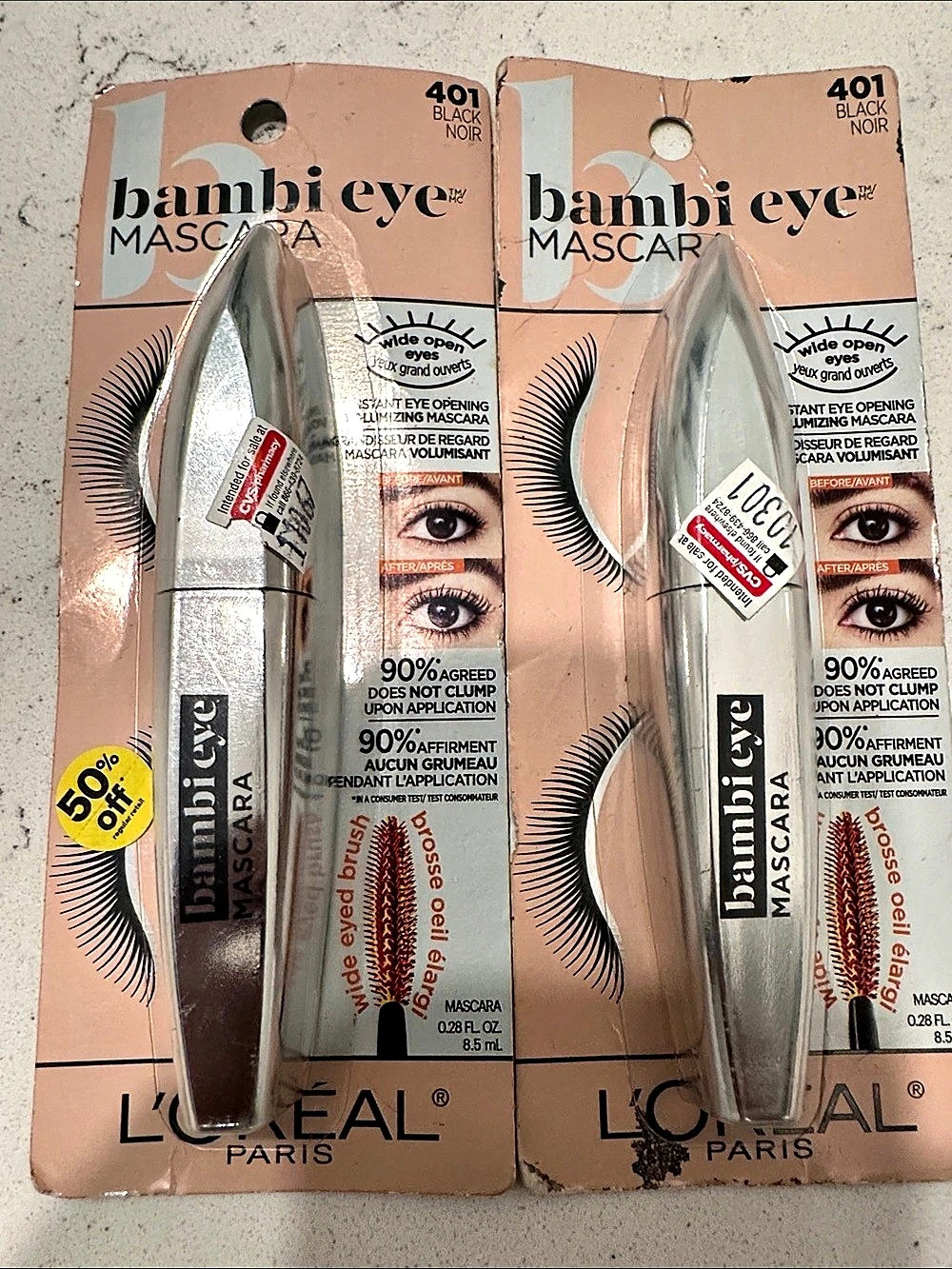 L'Oréal Bambi Eye Mascara Black 2-Pack